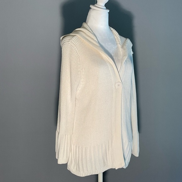 Faded Glory Women's Ivory Hooded Cardigan - Picture 13 of 16